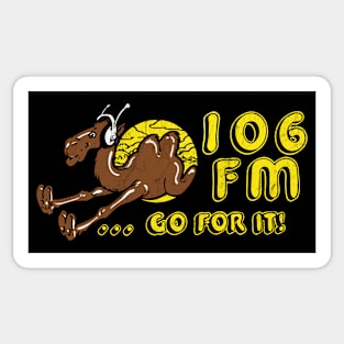 106 FM Go For It / 80s Rock Radio Station Sticker